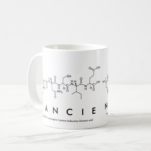 Tasse des Nancie-Peptids (Vorderseite Links)
