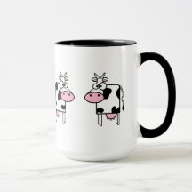 Tasse des niedlichen Kuh-Cartoon