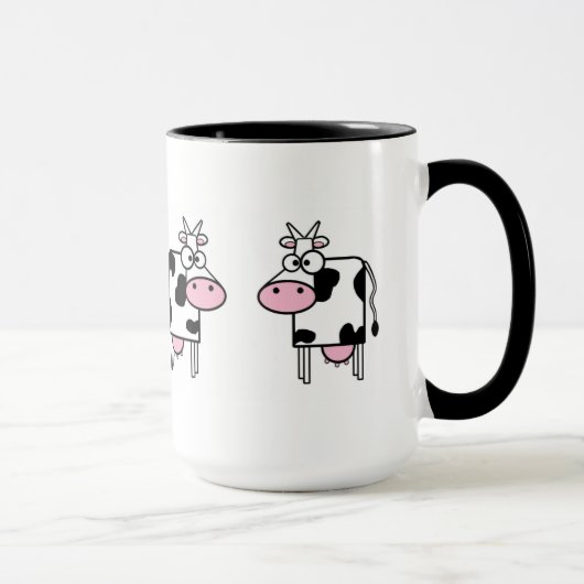 Tasse des niedlichen Kuh-Cartoon (Rechts)