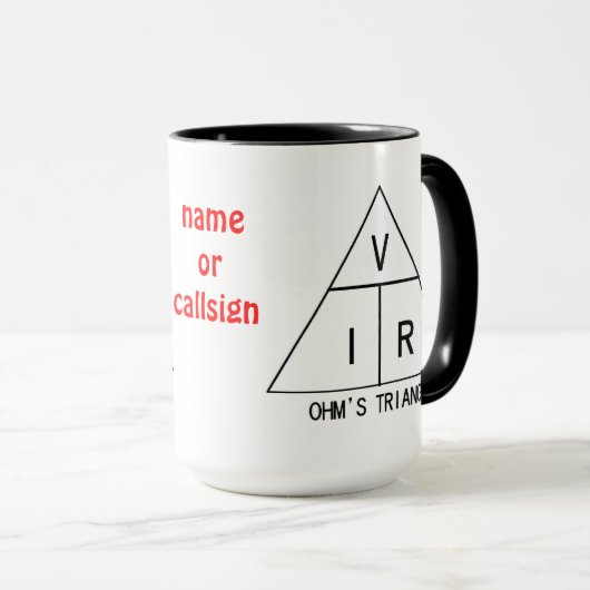 Tasse des Ohms Gesetzes (VorderseiteRechts)