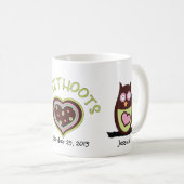 Tasse des Owl Couple Jubiläums (VorderseiteRechts)