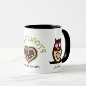 Tasse des Owl Couple Jubiläums (VorderseiteRechts)