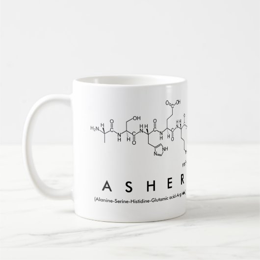 Tasse des Peptids Asher (Links)