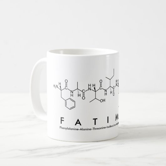 Tasse des Peptids Fatimah (Vorderseite Links)