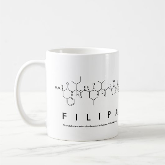 Tasse des Peptids Filipa (Links)