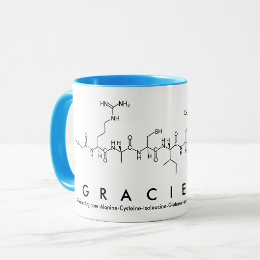 Tasse des Peptids Gracie-Mae (Vorderseite Links)