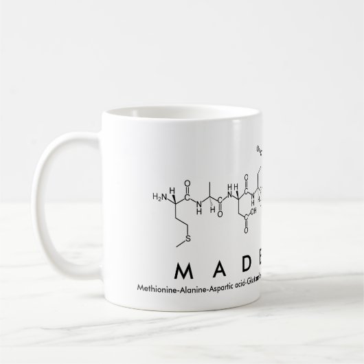 Tasse des Peptids Madelaine (Links)