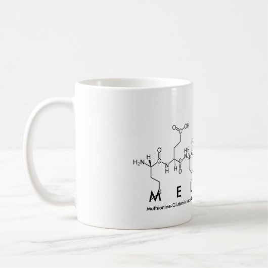 Tasse des Peptids Mellina (Links)