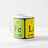 Tasse des periodischen Tabellennamens (Vorderseite Links)