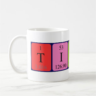 Tasse des periodischen Tabellennamens