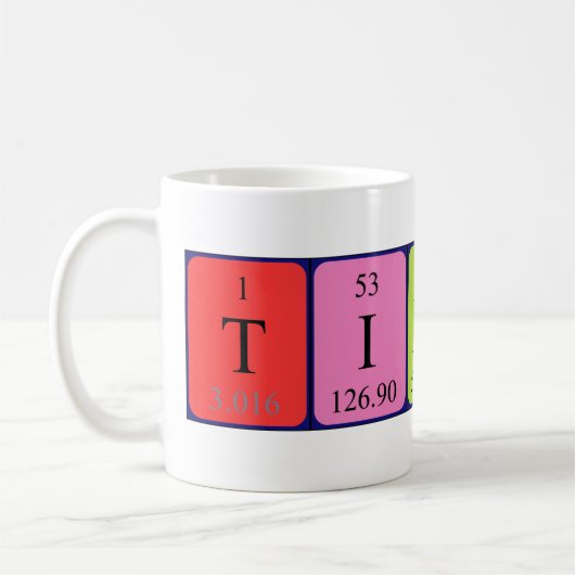Tasse des periodischen Tabellennamens (Links)