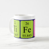 Tasse des periodischen Tabellennamens (Vorderseite Links)