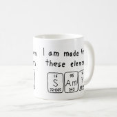 Tasse des periodischen Tabellennamens Samy (VorderseiteRechts)