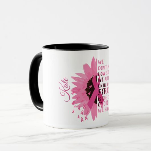Tasse des personalisierten Brustkrebs (Vorderseite Links)