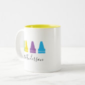 Tasse des personalisierten Crayon-Lehrers, Tasse d (Vorderseite Links)