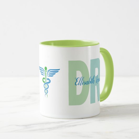 Tasse des personalisierten Doktors des Abschlusses (VorderseiteRechts)
