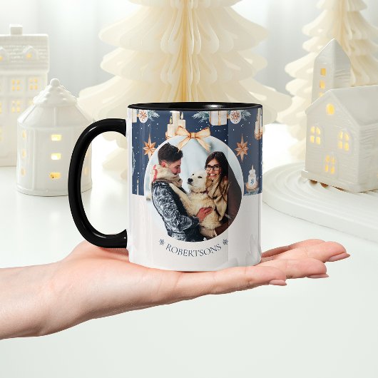 Tasse des personalisierten Fotos mit Familienname