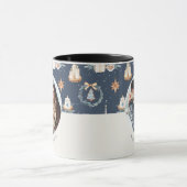 Tasse des personalisierten Fotos mit Familienname (Zentrum)