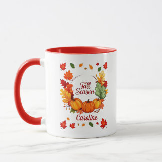 Tasse des personalisierten Herbstes, Tasse der Kür