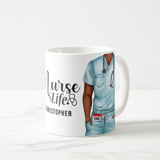 Tasse des Personalisierten Kaffees für Krankenpfle (VorderseiteRechts)