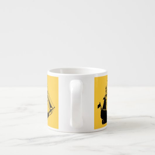 Tasse des personalisierten Piratenschiffs Kind (Rückseite)