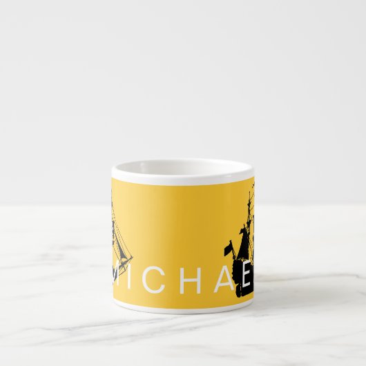 Tasse des personalisierten Piratenschiffs Kind (Vorderseite)