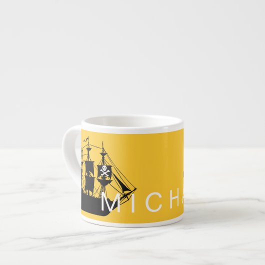 Tasse des personalisierten Piratenschiffs Kind (Vorderseite Links)