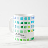Tasse des personalisierten Teachers für den grünen (Vorderseite Links)