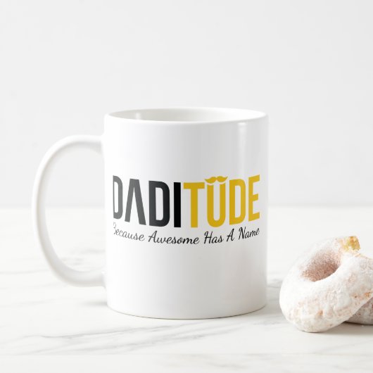 Tasse des personalisierten Vaters - Bester Vater j (Mit Donut)