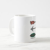 Tasse des Pfeil-Beben-volle Stammes- Psalm-127 (Vorderseite Links)
