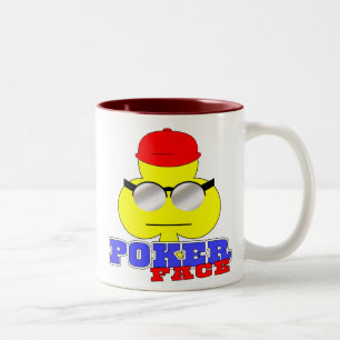 Tasse des Poker-Gesichts-(Verein-Gesicht)