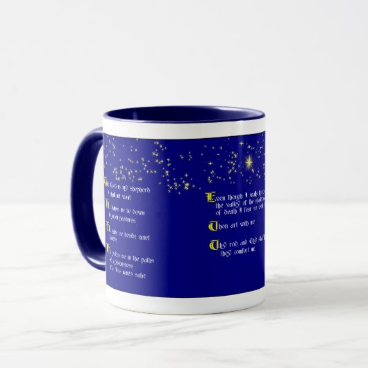Tasse des Psalm-23 (Vorderseite Links)