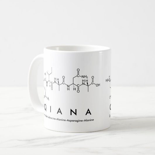 Tasse des Qiana-Peptids (Vorderseite Links)
