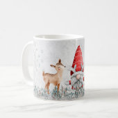 Tasse des Rehes und des Weihnachtskaffees (Vorderseite Links)