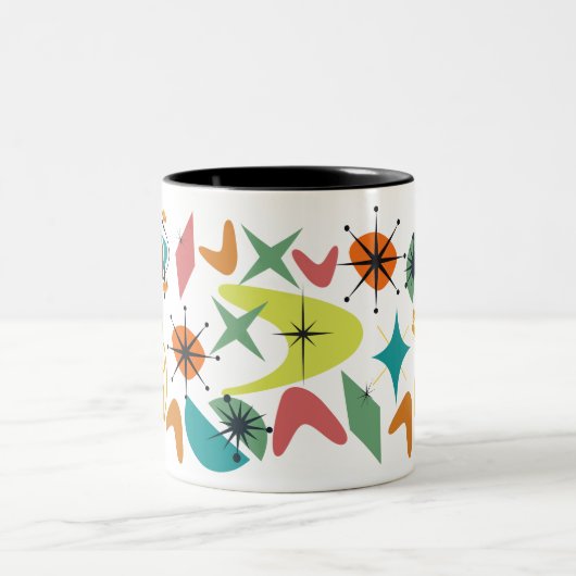 Tasse des Retro-Musters Mitte des Jahrhunderts (Mittel)