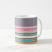 Tasse des Retro-Streifenmusters (VorderseiteRechts)