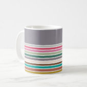 Tasse des Retro-Streifenmusters (Vorderseite Links)