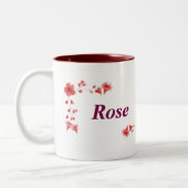 Tasse des Rose-Namens - Kaffeebecher mit einem (Links)