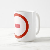 Tasse des Roten Minus-Symbols (VorderseiteRechts)