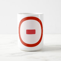 Tasse des Roten Minus-Symbols