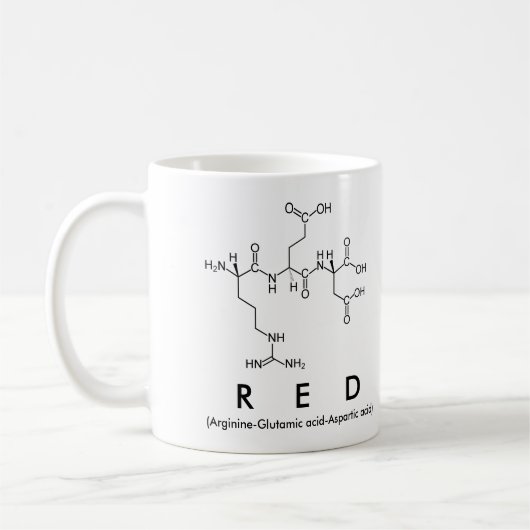 Tasse des roten Peptids (Links)