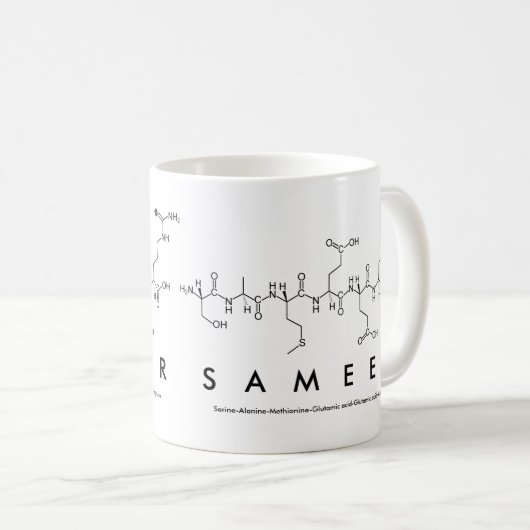 Tasse des Sameer Peptids (VorderseiteRechts)