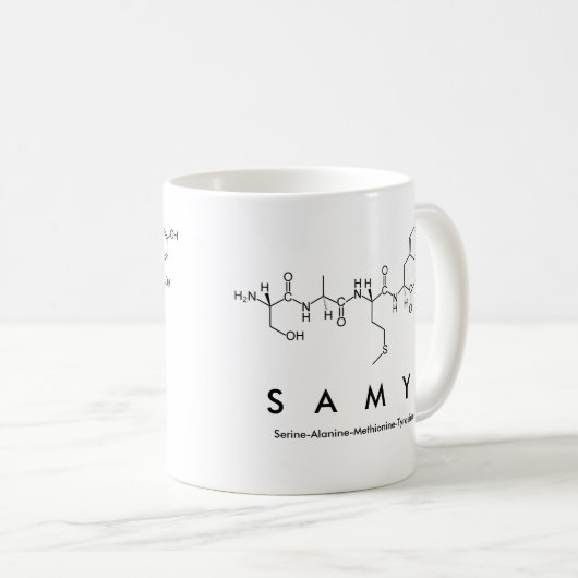 Tasse des Samy-Peptids (VorderseiteRechts)