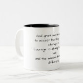 Tasse des Schwarz-Weiß-Gebets (Vorderseite Links)