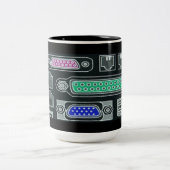 Tasse des schwarzen Eingangsmusters des Computerge (Mittel)