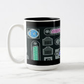 Tasse des schwarzen Eingangsmusters des Computerge (Links)