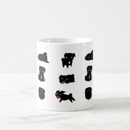 Tasse des Schwarzen Mops (Mittel)