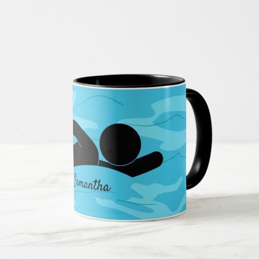 Tasse des Schwimmdesigns (VorderseiteRechts)