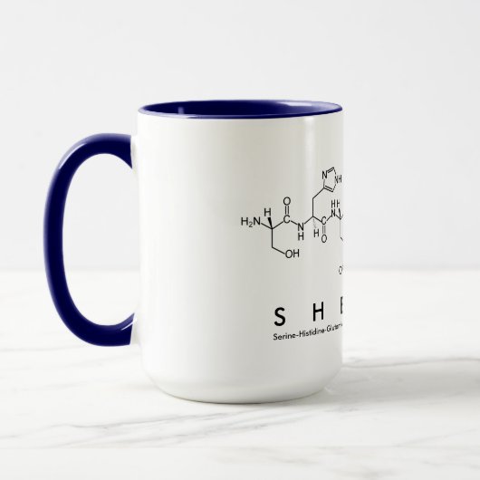 Tasse des Shelley-Peptids (Links)