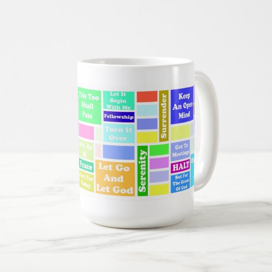 Tasse des Slogan-12-Step (VorderseiteRechts)